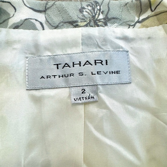 Women’s Tahari Arthur S Levine 2PC Floral Skirt Suit Blazer & Skirt Set Size 2 - Picture 7 of 15